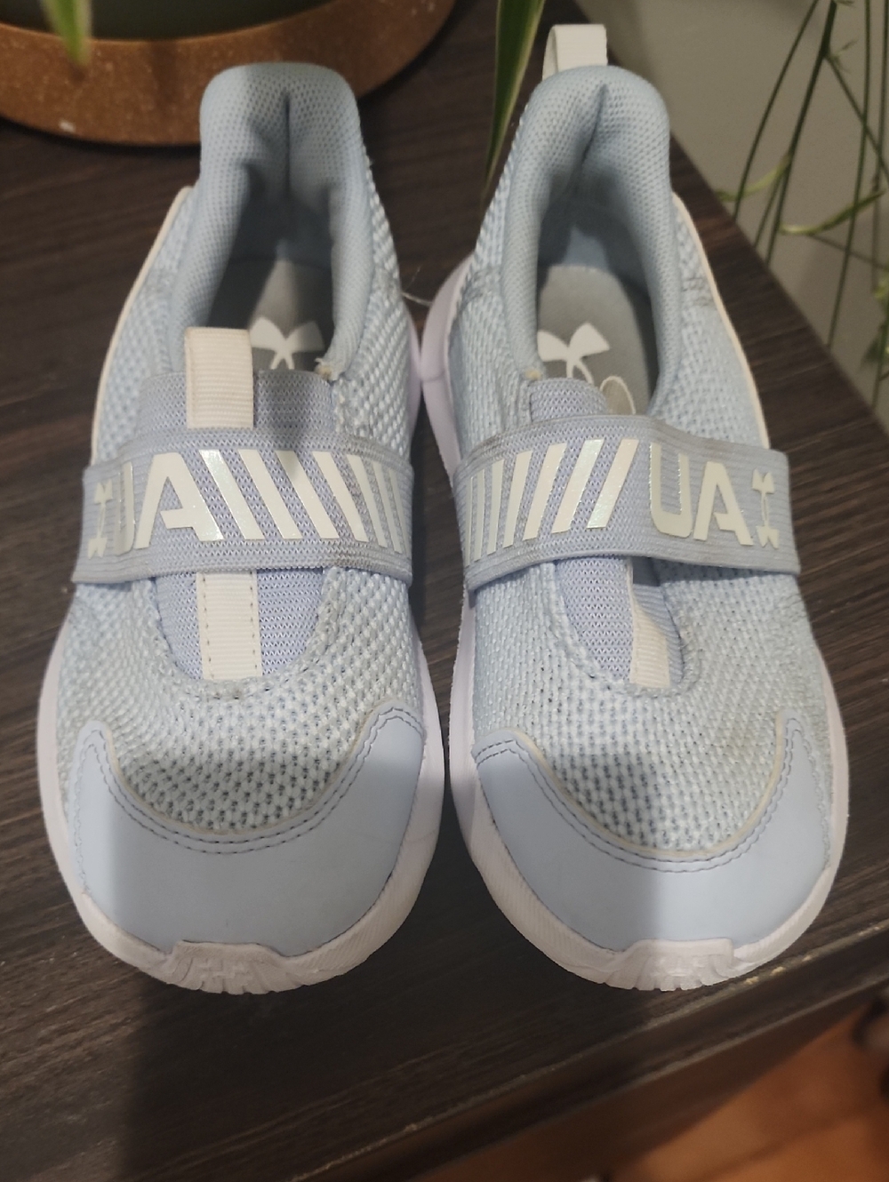 Under Armour Kids Light Blue Slip-On Mesh Sneakers